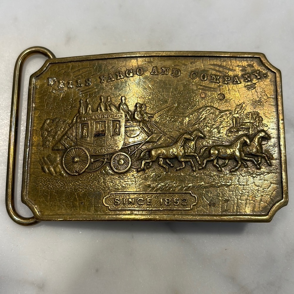TIFFANY Wells Fargo And Company New York Since 1852 BELT BUCKLE- Vintage